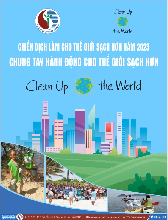 Bộ Tài nguyên và Môi trường phát động Chiến dịch làm cho thế giới sạch hơn năm 2023 với chủ đề “Chung tay hành động cho thế giới sạch hơn”.